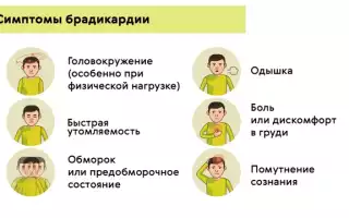 Симптомы и клинические проявления брадикардии