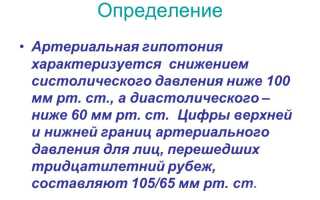 Причины и последствия низкого артериального давления