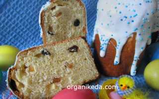 Пасхальный кулич с изюмом в духовке