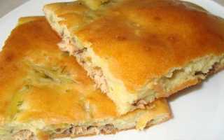 Пирог с сайрой консервированной