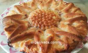 Пышная шарлотка со сметаной и яблоками в духовке