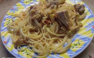 Рецепт спагетти с курицей в сливочном соусе